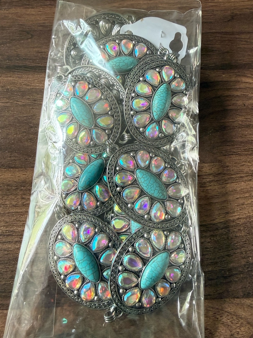 Boho chain belt with stones